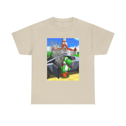 Yoshi Puffing Blunt At Peach's Castle