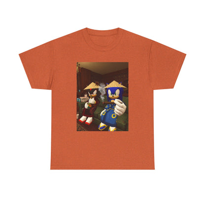 Sonic And Shadow Chilling And Smoking Tee (Design 5)