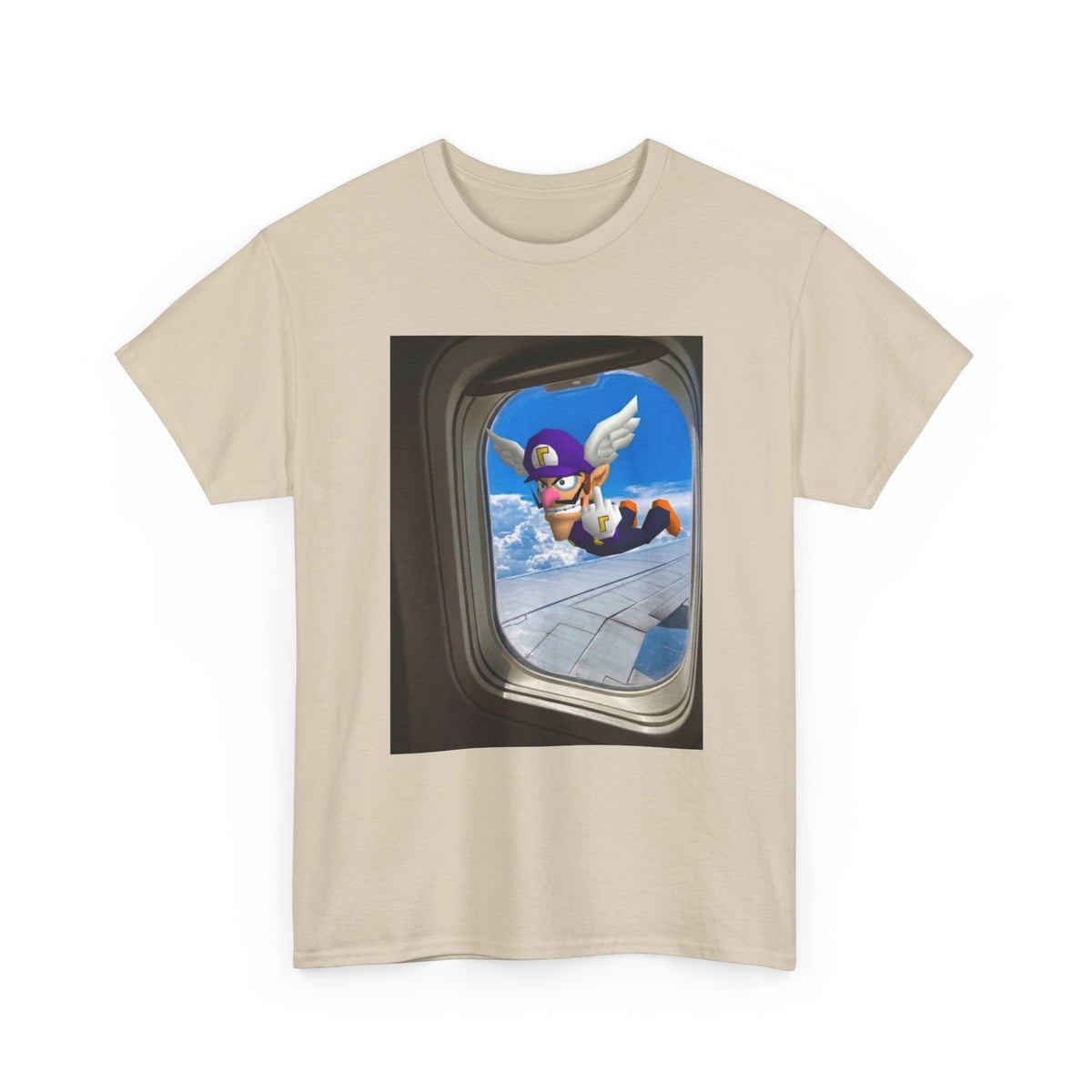 Waluigi Flipping The Bird Mid-Flight