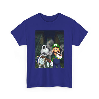 Luigi And Dry Bones Smoking In Spooky Mansion