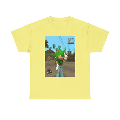 Chill Green Hedgehog Smoking Blunt Tee