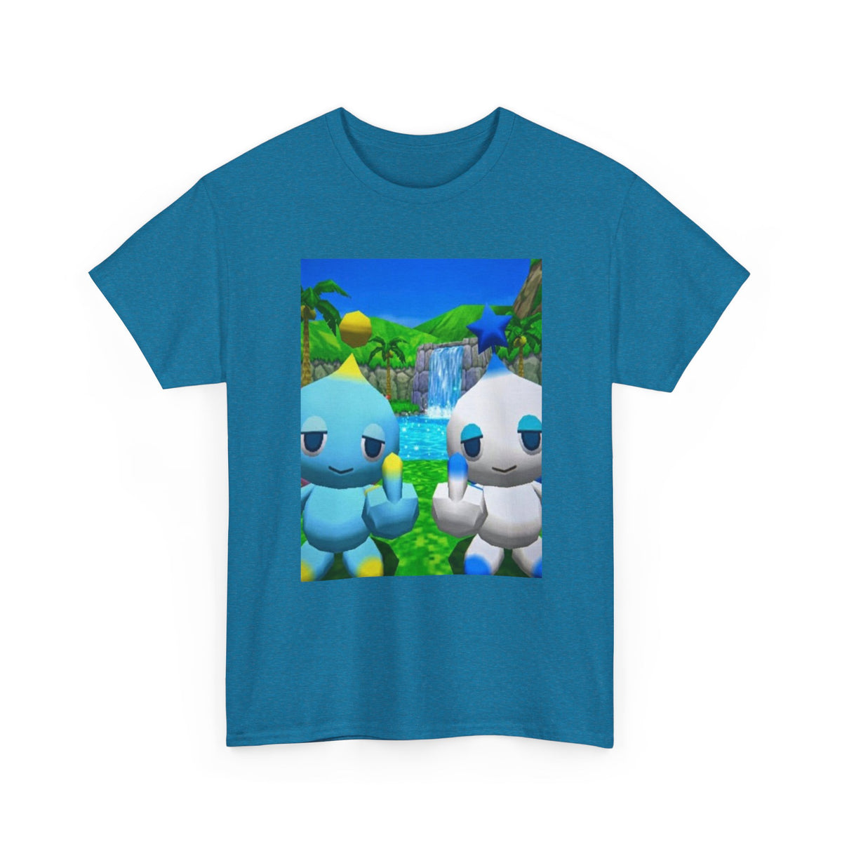 Chao Flipping Middle Fingers At Waterfall