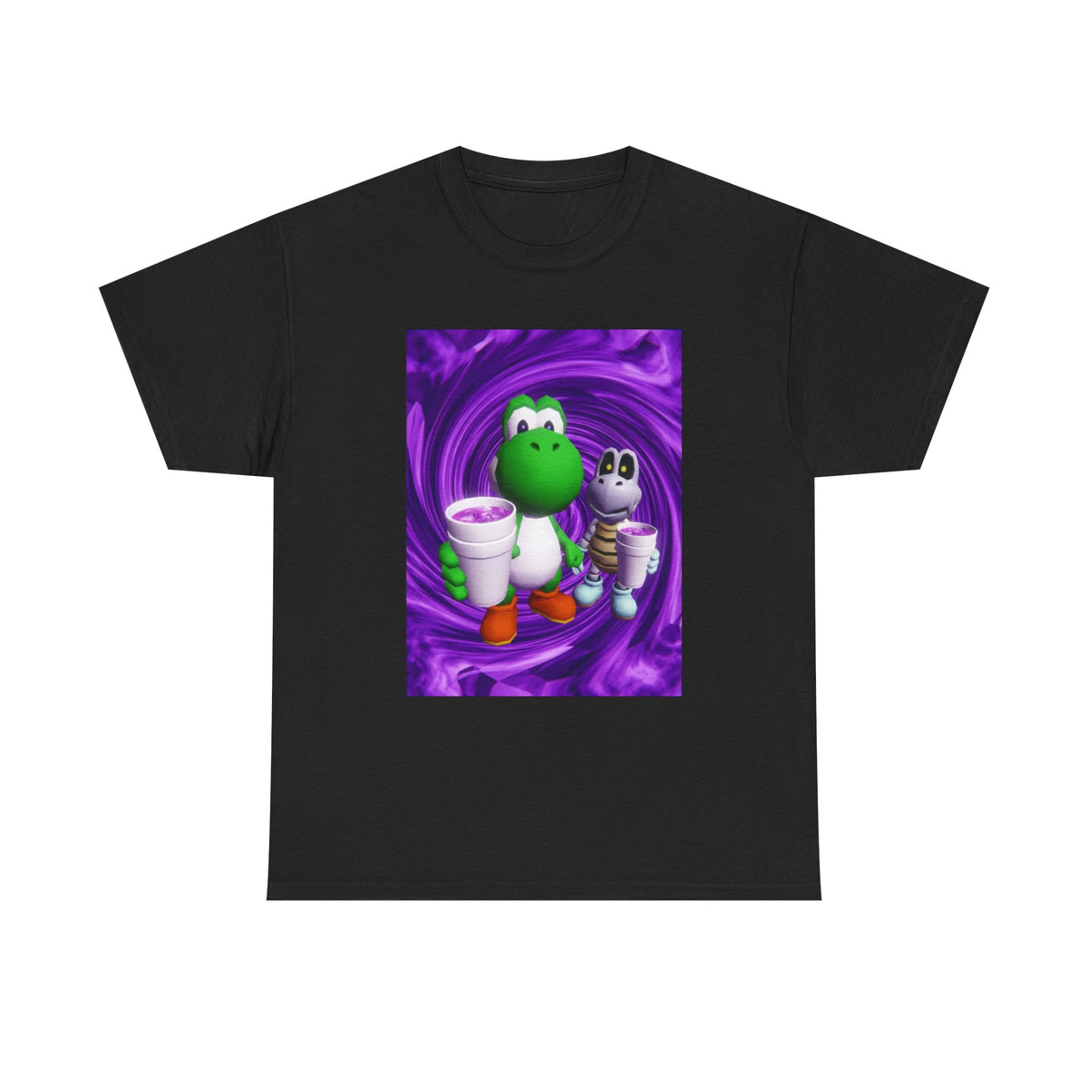Yoshi And Dry Bones Sipping Purple Tee