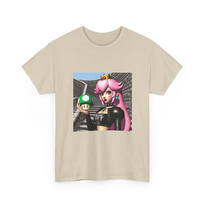 Goth Peach Holding A Green Mushroom Tee