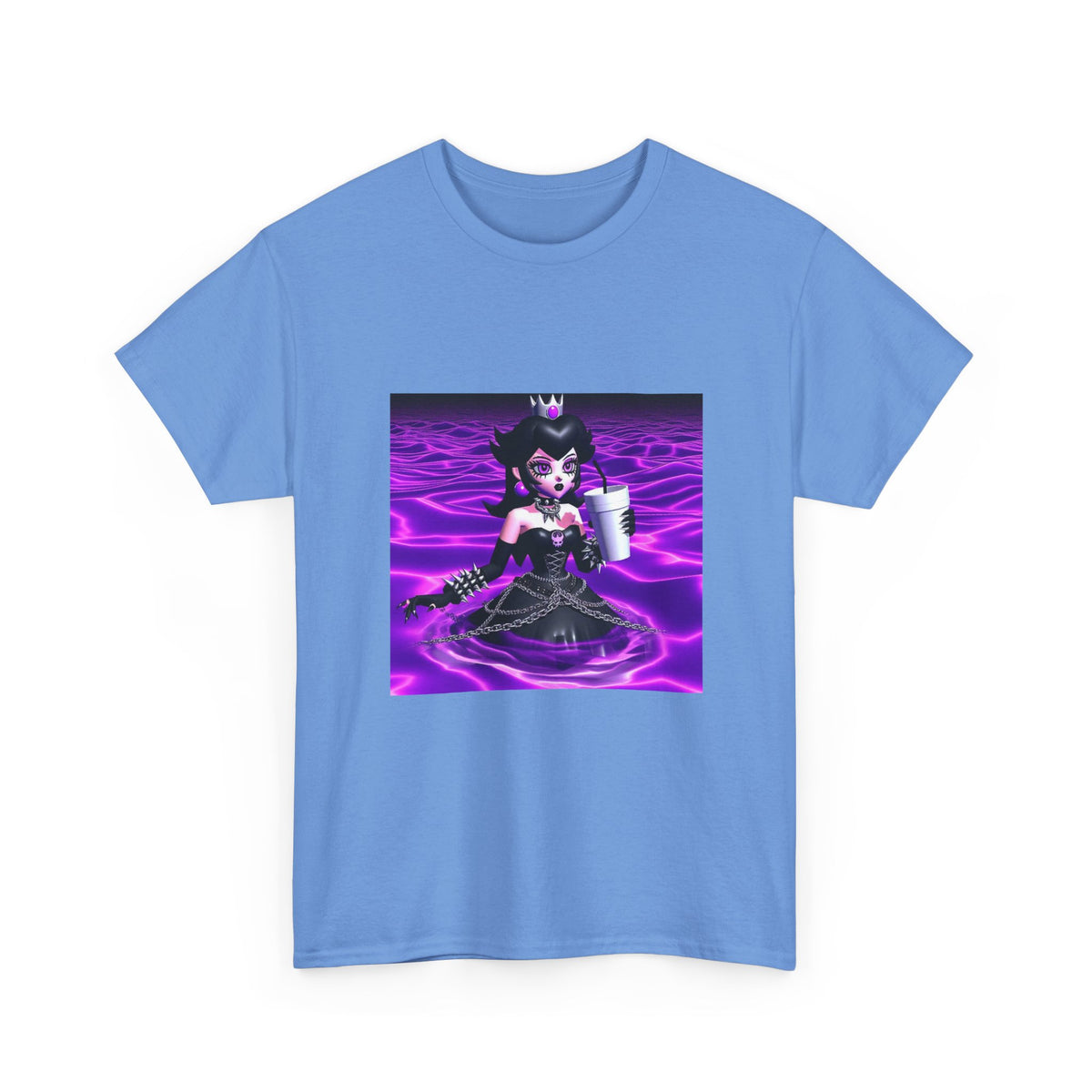 Goth Peach Wading In Purple Waves