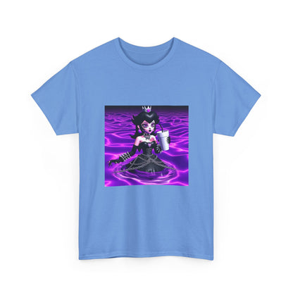 Goth Peach Wading In Purple Waves