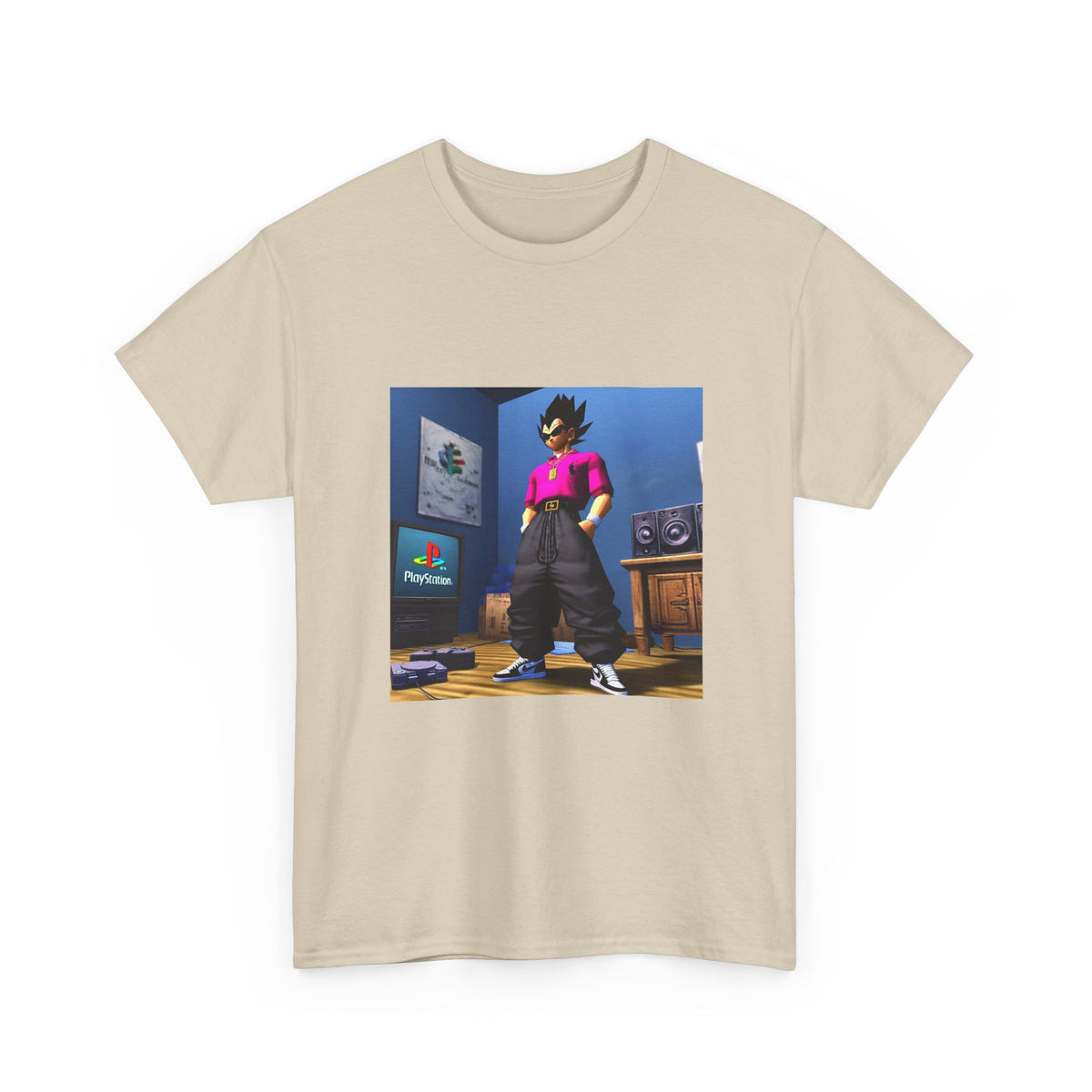 Y2K Vegeta Chilling With PlayStation Tee