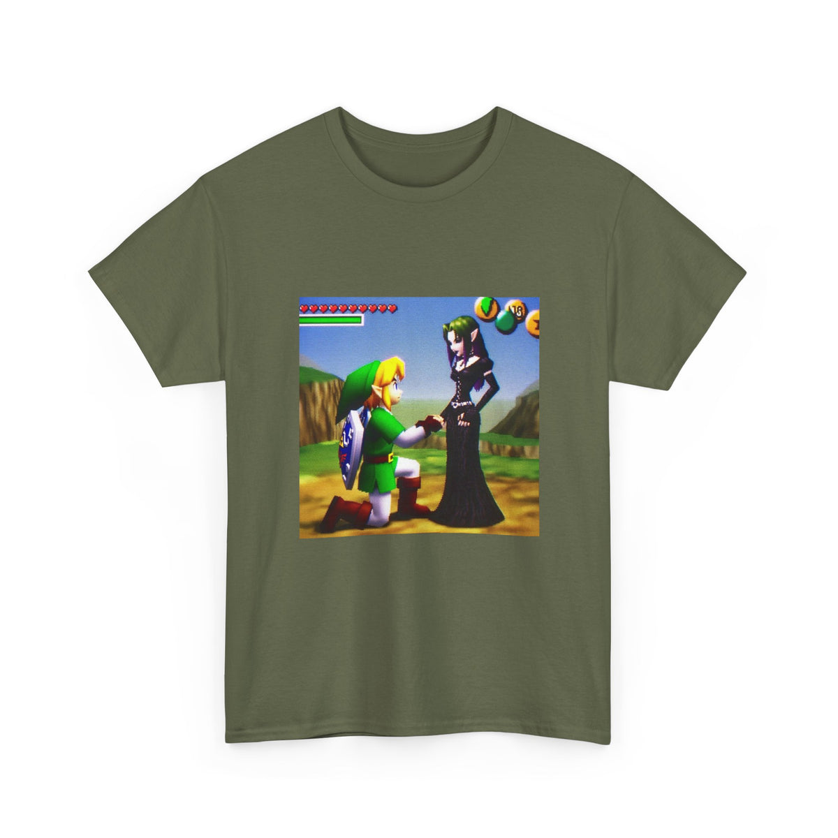 Link Proposing To Goth Girl Tee