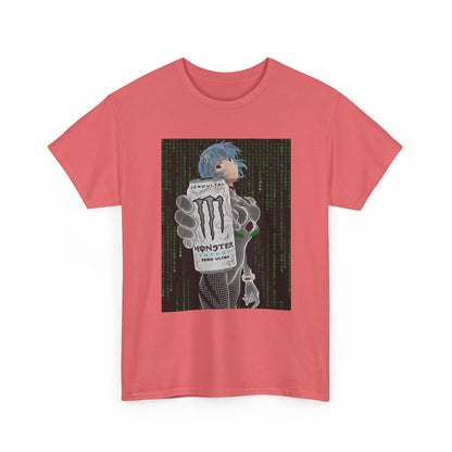 Rei Ayanami Holding Monster Energy Wireframe Tee