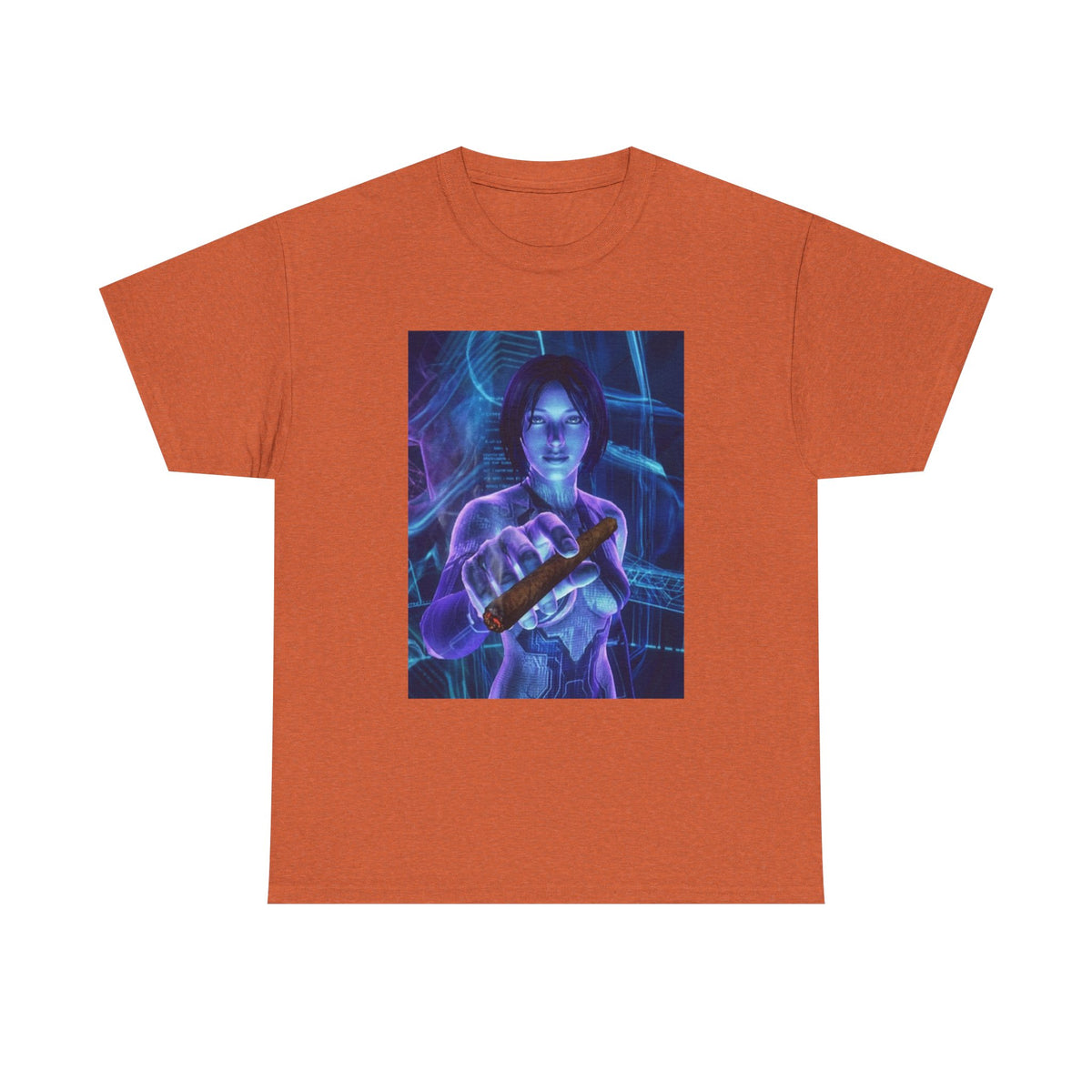 Cybernetic Woman Offers Lit Cigar Tee