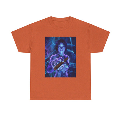 Cybernetic Woman Offers Lit Cigar Tee