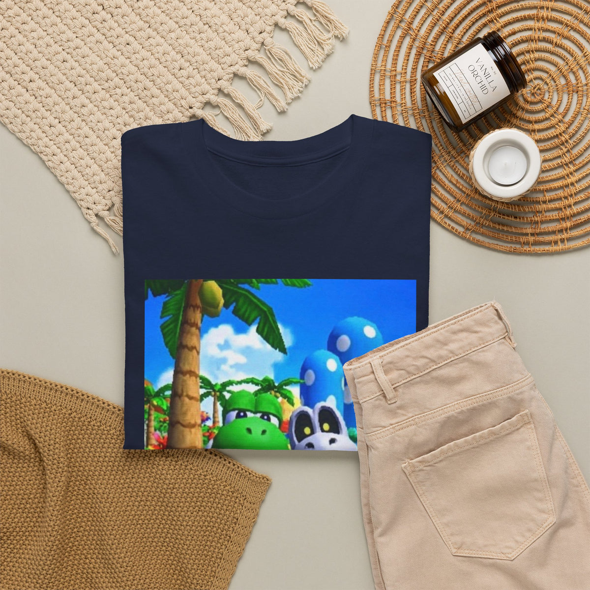 Yoshi And Dry Bones Flipping The Bird Tee (Design 6)