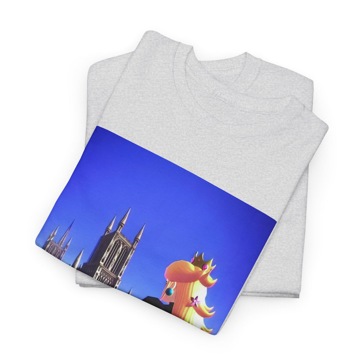 Gothic Princess Peach Gazing At Cathedral