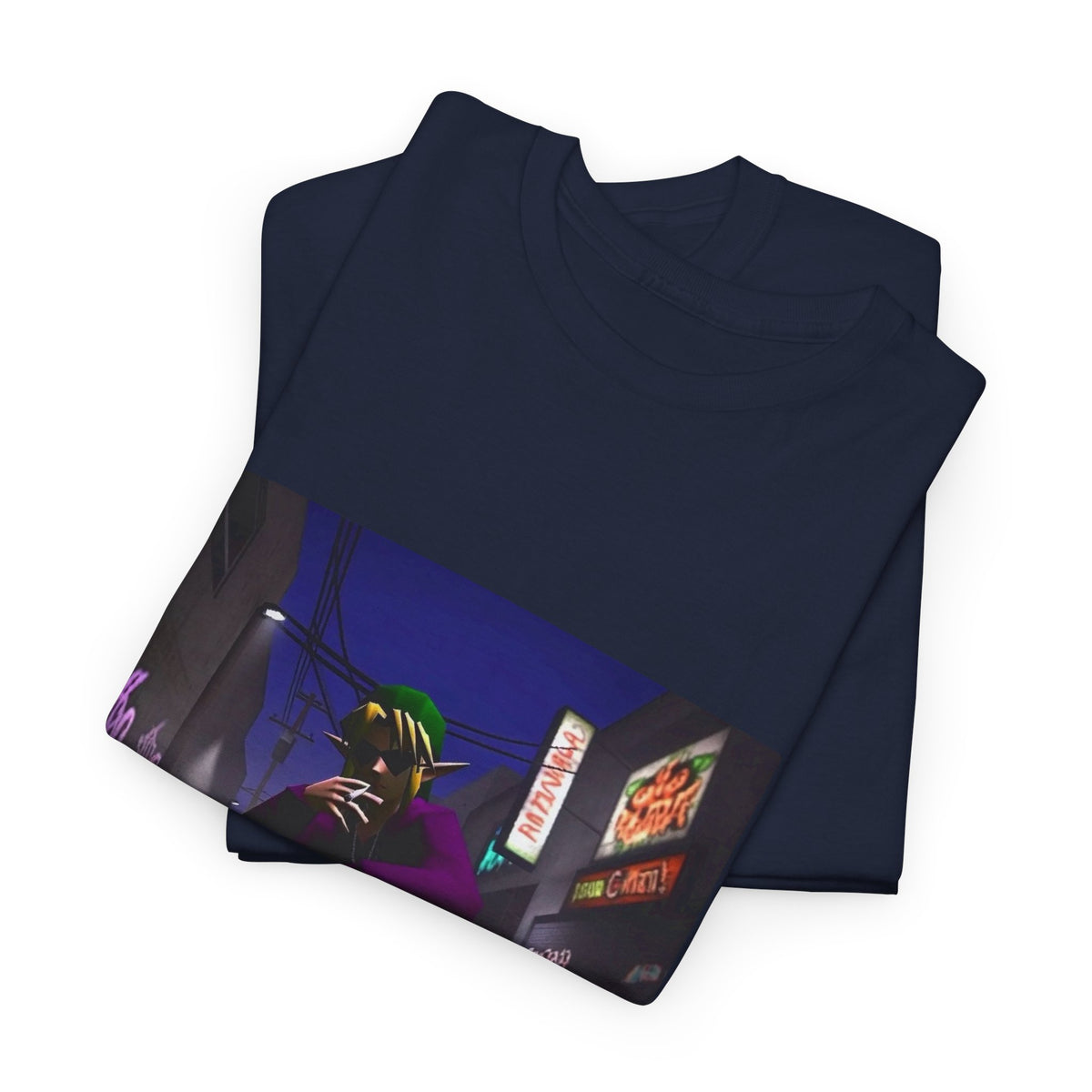 Skater Link Smoking In Neon Alley Tee (Design 8)