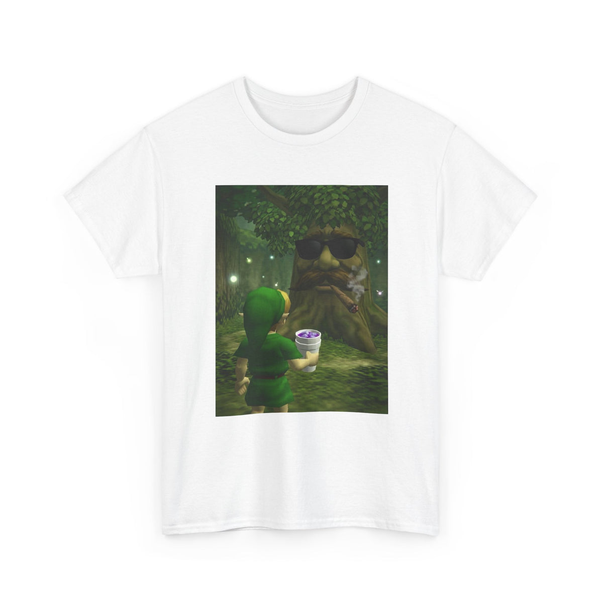 Hero Meets Cool Tree Smoking Cigar Tee