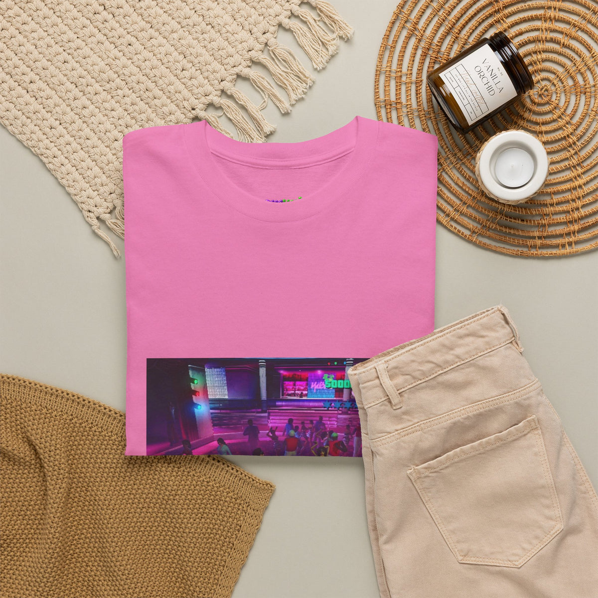Neon Ember Flow Graphic Tee