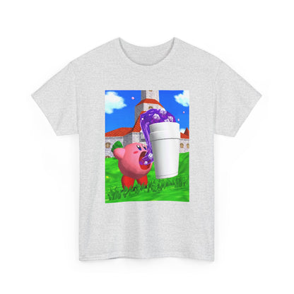 Kirby Sipping Lean In Mushroom Kingdom Tee