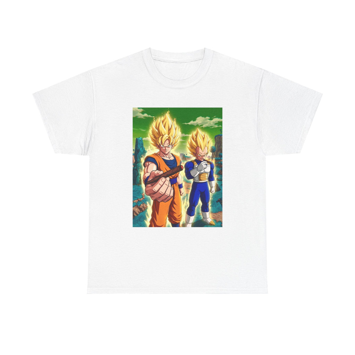 Goku and Vegeta Powering Up With Blunts