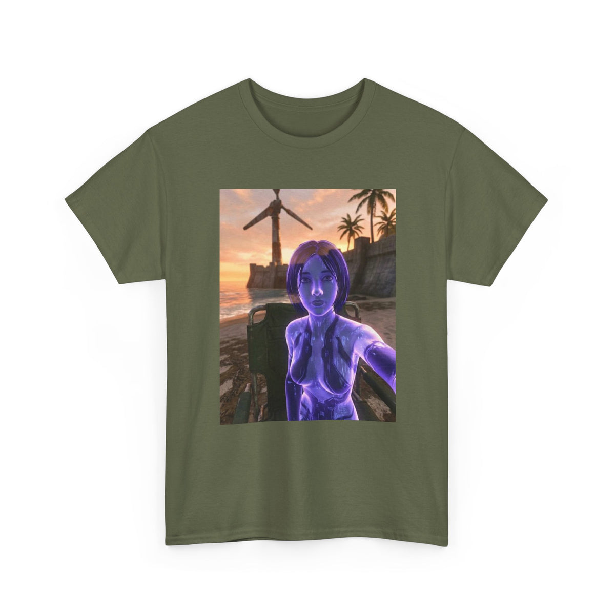 Cortana's Beach Sunset Selfie Tee