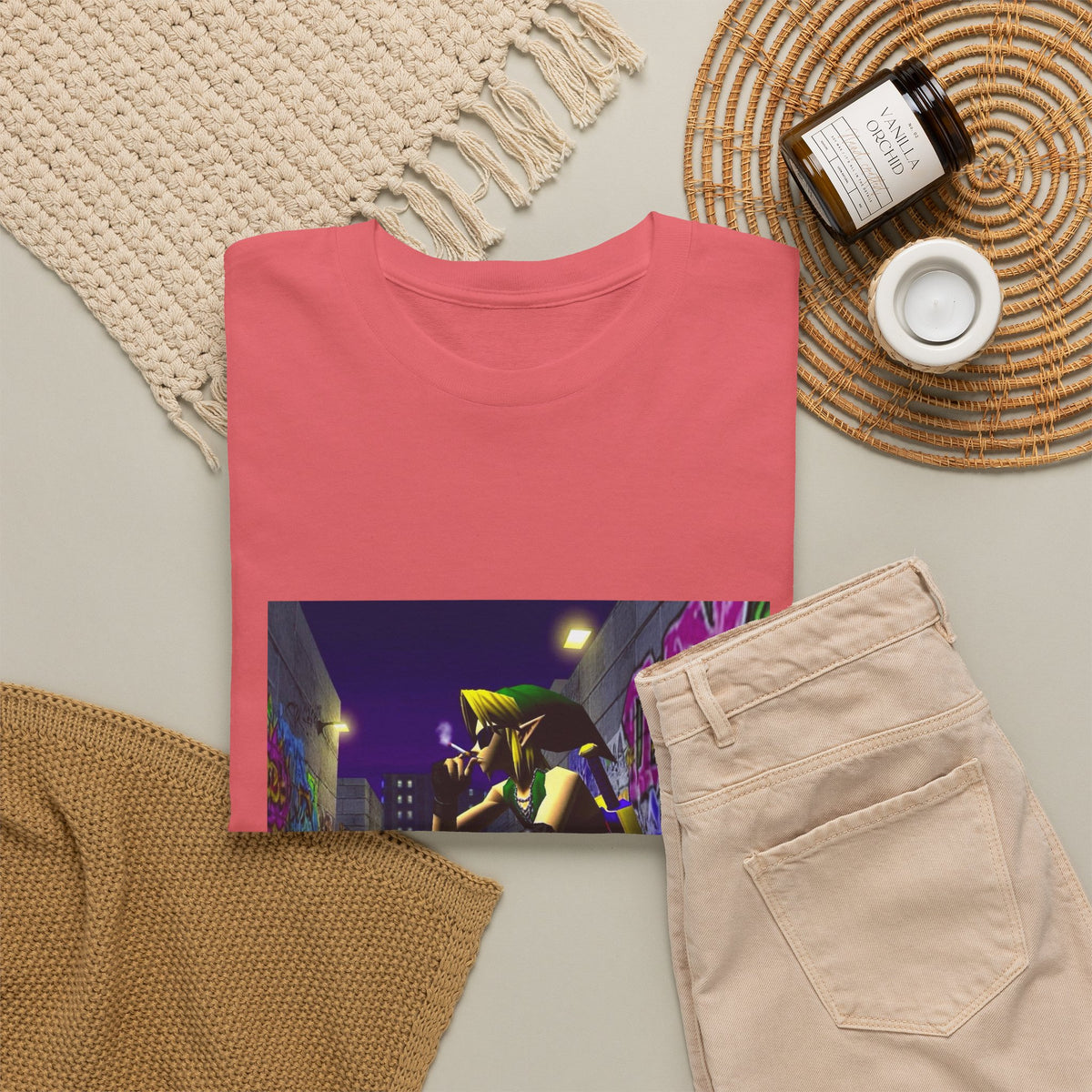 Edgy Link Smoking In Alley Tee