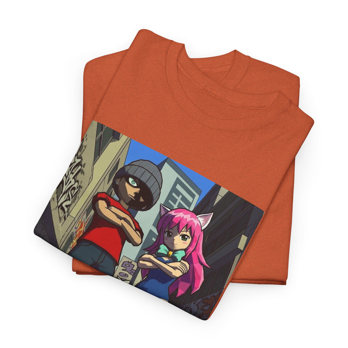 Urban Duo Standoff In Graffiti Alley Tee