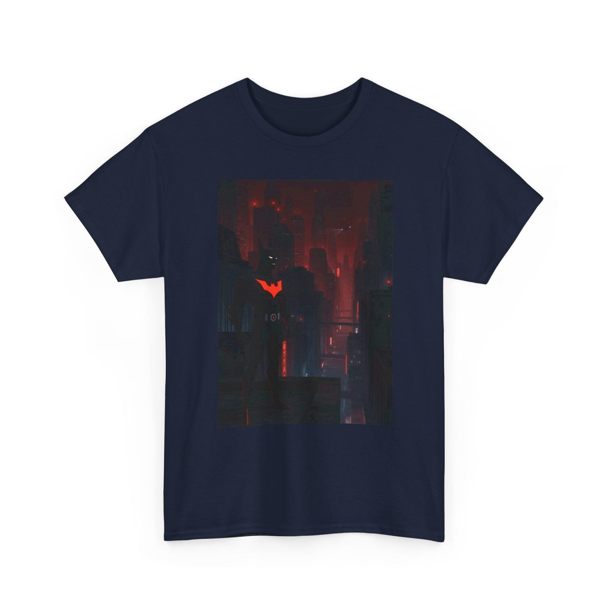Cyberpunk Bat Hero In Neon City Tee