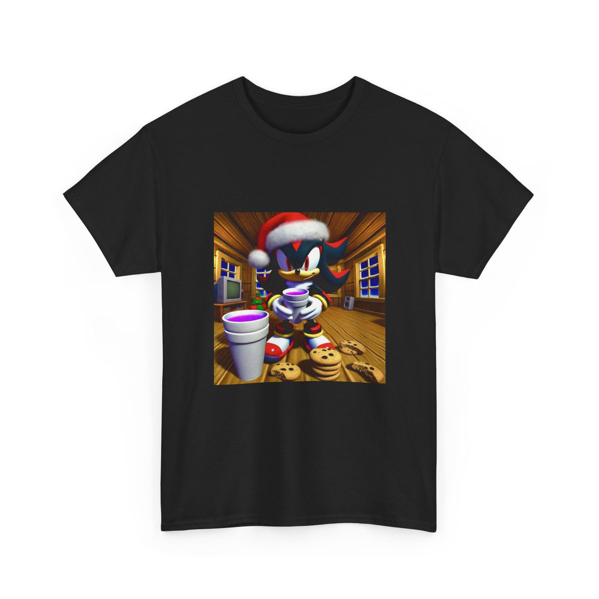 Shadow The Hedgehog With Holiday Purple Drink
