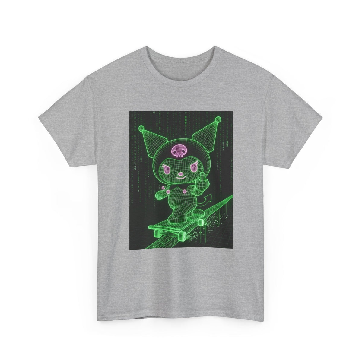 Wireframe Kuromi Skating Cyber Matrix