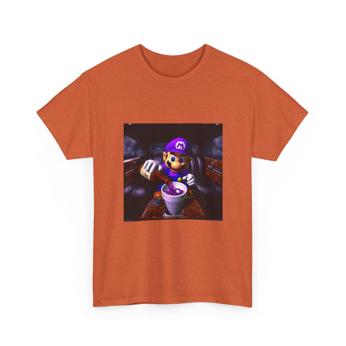 Waluigi Pouring Purple Drank In Limo Tee