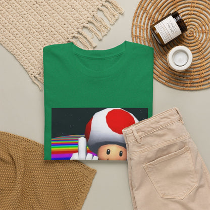 Toad Flipping The Bird On Rainbow Road Tee