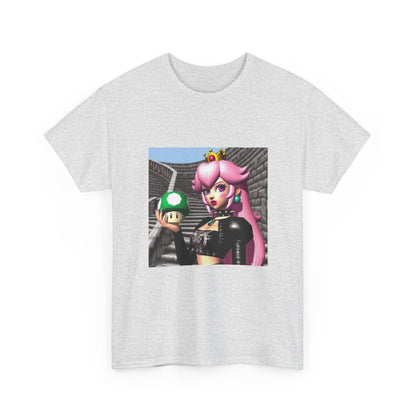 Goth Peach Holding A Green Mushroom Tee