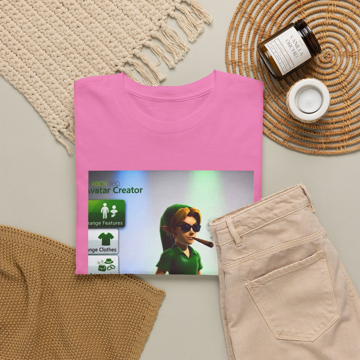 Xbox Avatar Link Smoking Blunt Tee