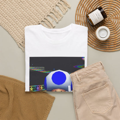 Blue Toad Flipping Off On Rainbow Road Tee