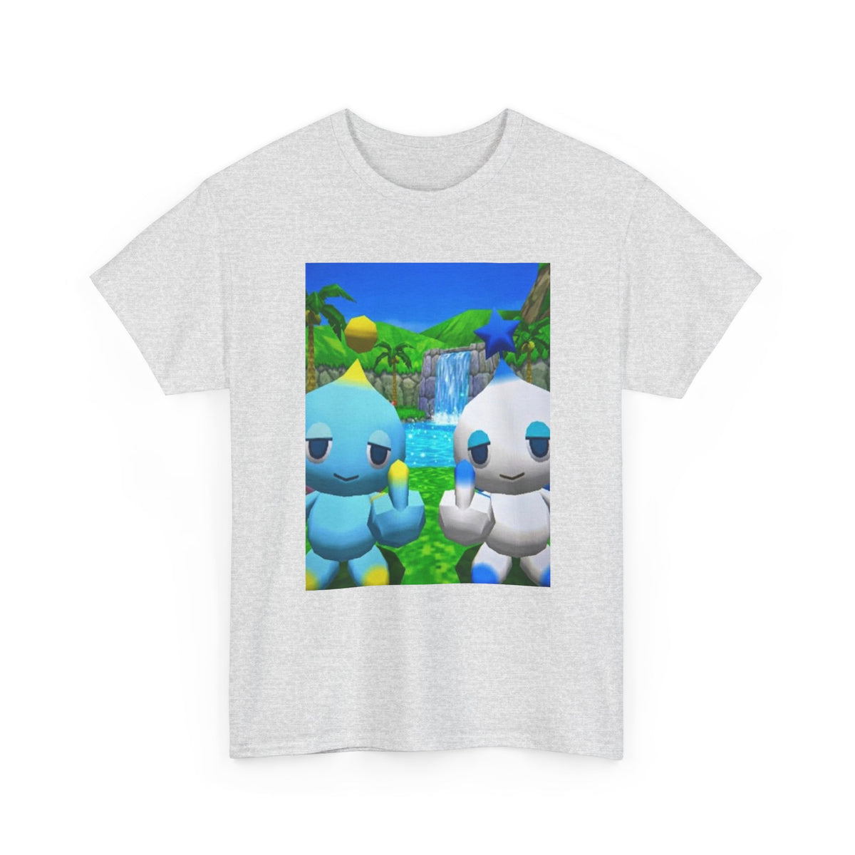 Chao Flipping Middle Fingers At Waterfall