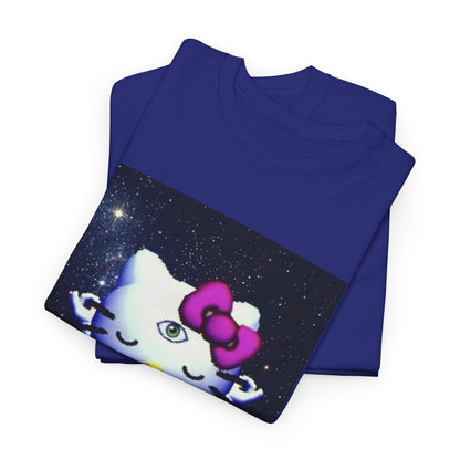 Third Eye Kitty Meditating In Space Tee