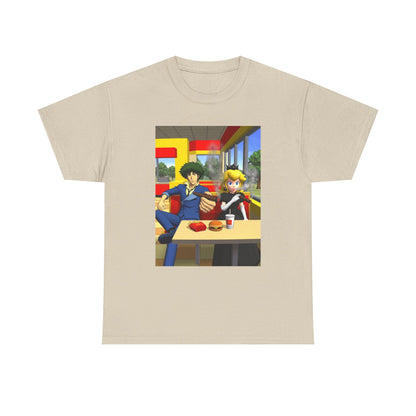 Spike Spiegel And Dark Peach Chilling Tee
