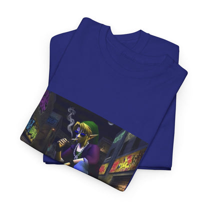 Skater Link Smoking In Gritty Alley Tee