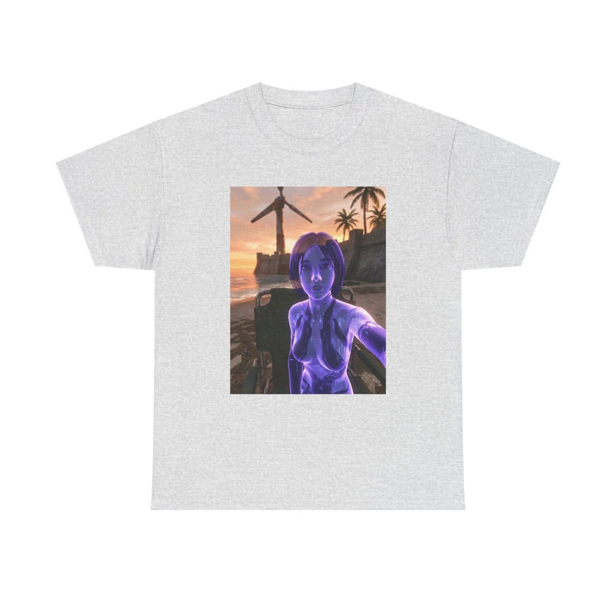 Cortana's Beach Sunset Selfie Tee