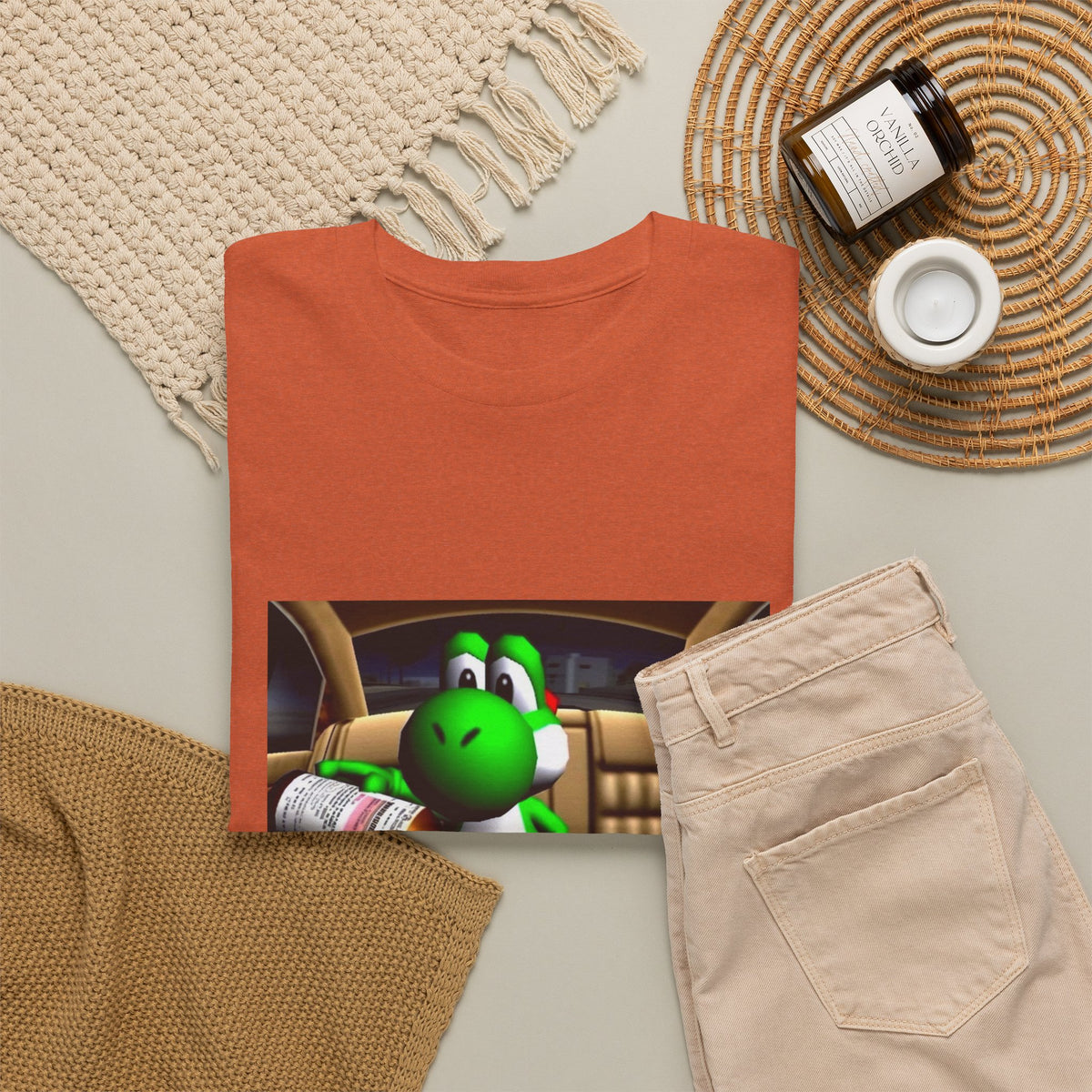 Yoshi Pouring Lean In Car Tee