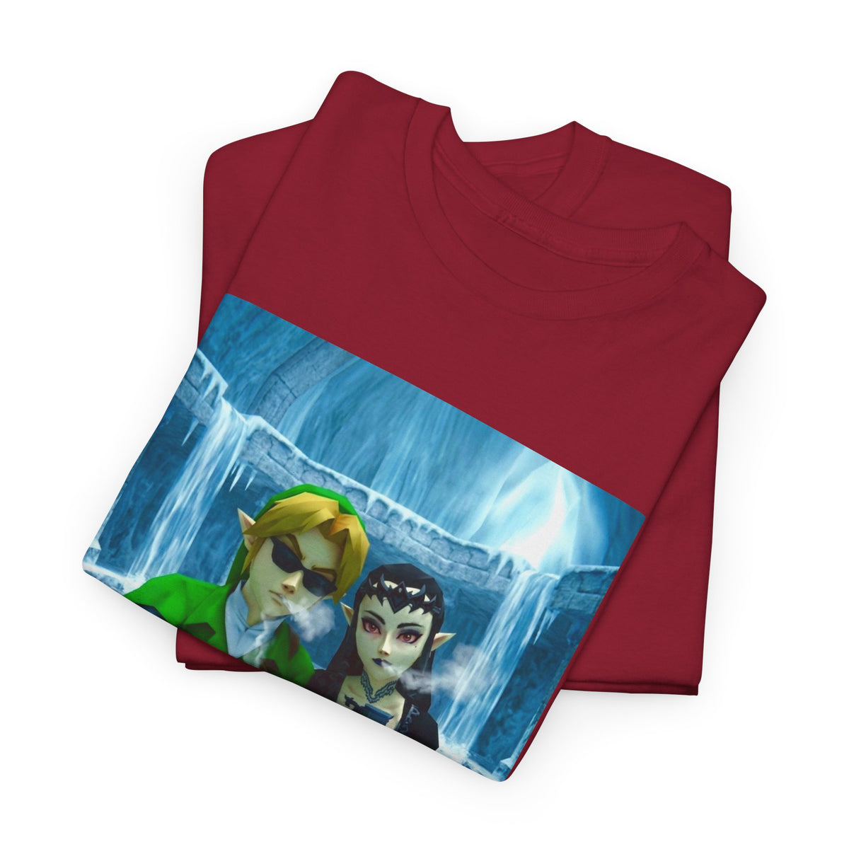 Link And Zora Chilling In Ice Cavern