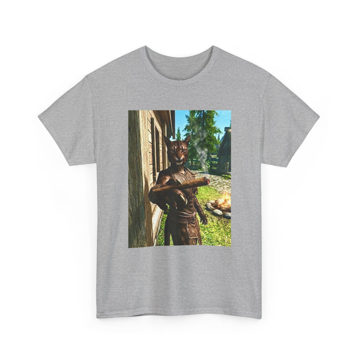 Khajiit Taking A Big Hit Tee