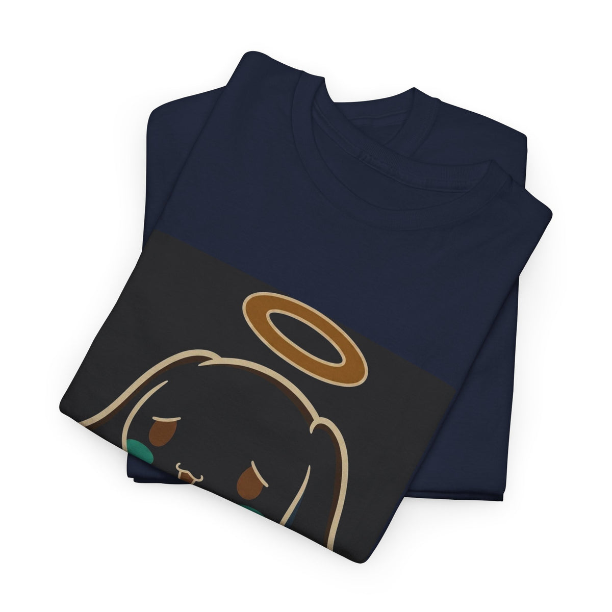 Melancholy Angel Dog Kneeling With Halo Tee
