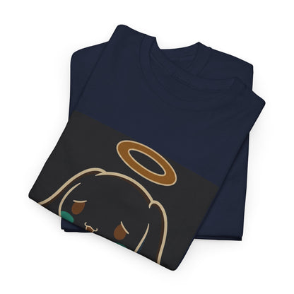 Melancholy Angel Dog Kneeling With Halo Tee