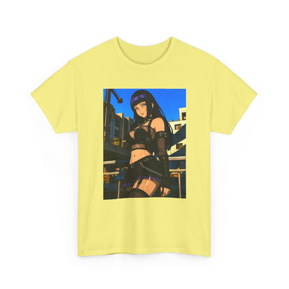 Gothic Anime Girl Staring Cityscape Tee