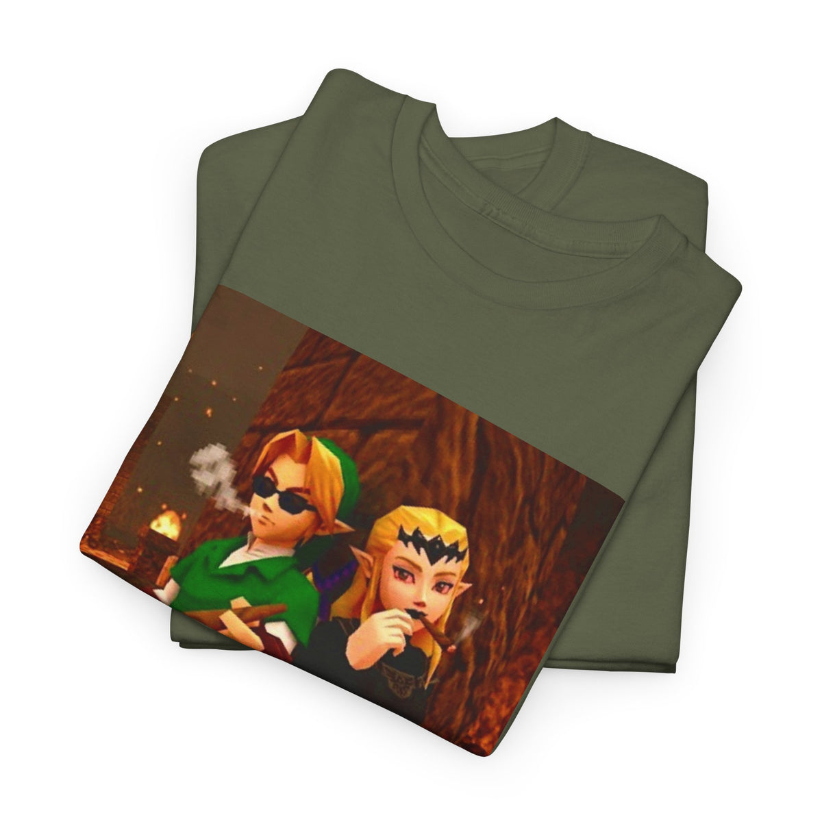 Link and Zelda Chillin' With Cigars Tee
