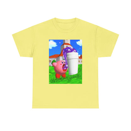 Kirby Sipping Lean In Mushroom Kingdom Tee
