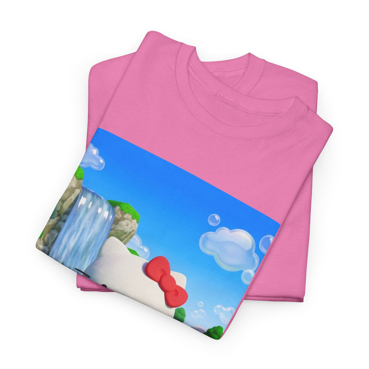 Kitty Flips The Bird Waterfall Tee