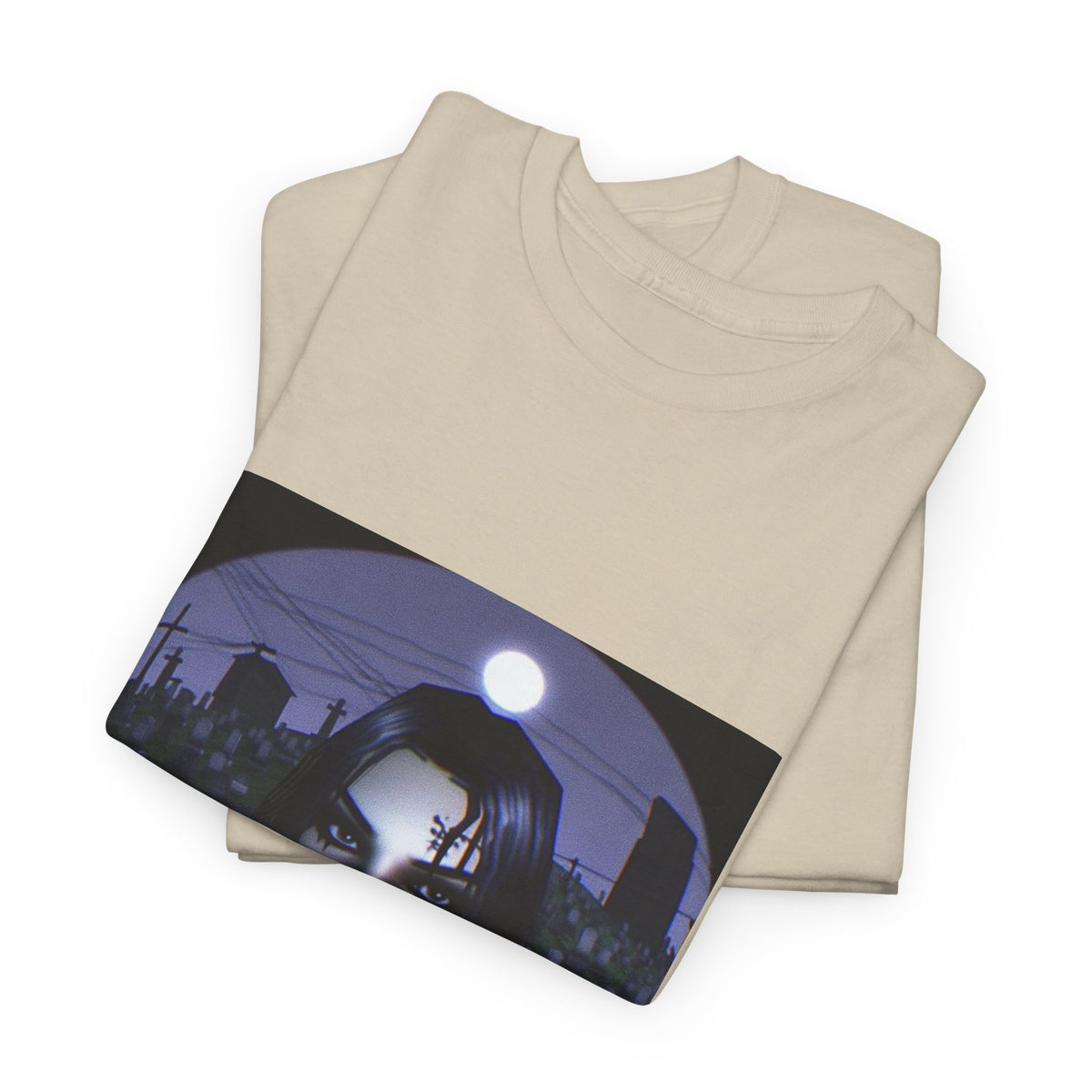 Goth Queen Smoking In Cemetery Moonlight Tee