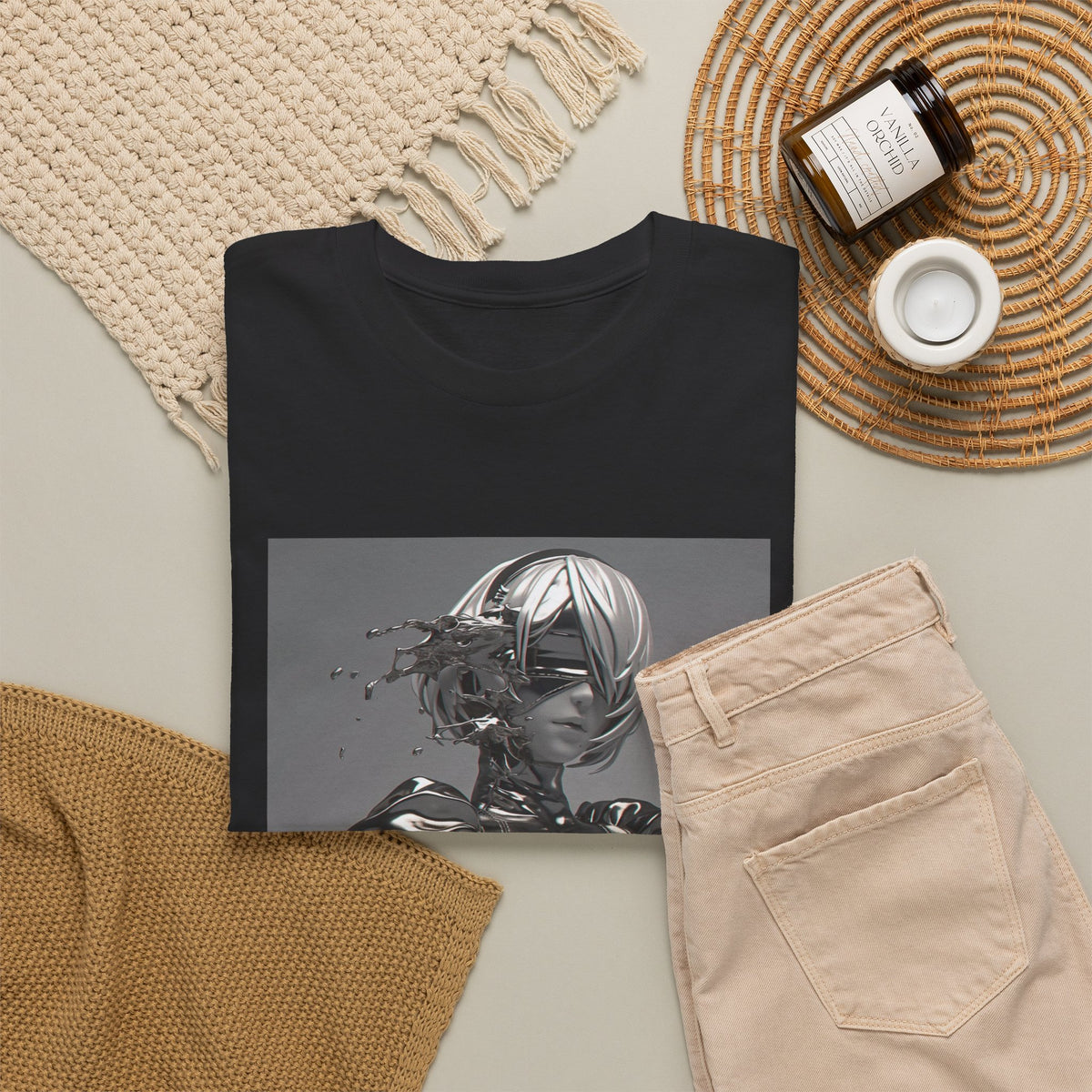 Liquid Chrome Abstract Tee