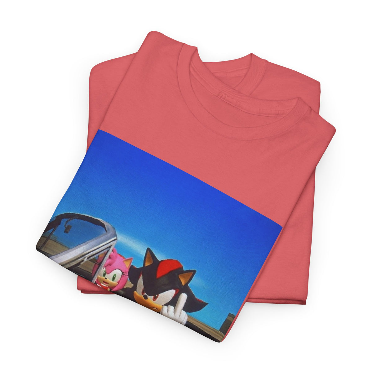 Shadow and Amy Flipping Off The World Tee